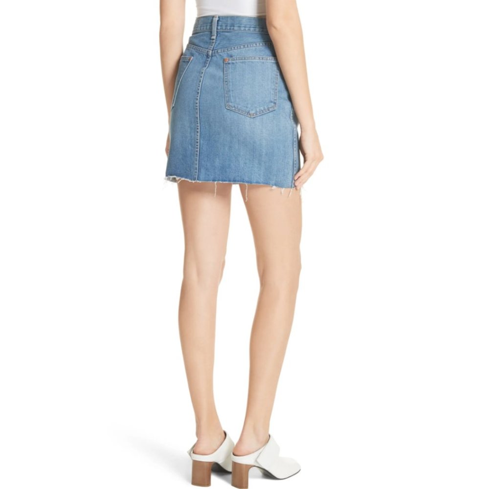 Rag & Bone 100% Cotton Light Wash Baby Blue Moss Denim Skirt - 26 S - Picture 6 of 12